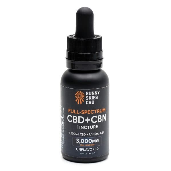 Sunny Skies CBD Full-Spectrum CBD+CBN Tincture — Unflavored